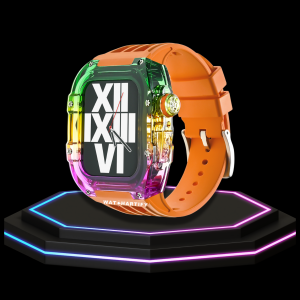 3 7ed61d31 bd5b 4f8b 833d ef7b3e0c24f8 Apple Watch Case 44MM - Rainbow Series | Sunset Orange Rubber
