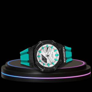 3 e2b2a047 3c82 4ffc 827a 98dca820e711 G-SHOCK Casio GA2100 | Black Mini Series Snow White Dial Tiffany Blue Marker | Tiffany Blue Rubber