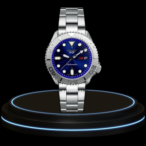 3 f860ed66 aab1 4172 a789 f107936858b7 SEIKO Mod SKX Collection Midnight Deep Light Blue Dial NH70 Movement Silver Stainless Steel Strap