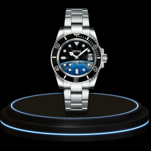 3 f8faed47 a1b5 479c a6be 30ef12e137a9 SEIKO Mod Submariner Collection Earth Paint Dial Midnight Black Bezel NH35 Movement Silver Stainless Steel Strap