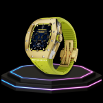 40 26977a1c 0cc2 4060 8d85 2ccb986eb989 Apple Watch Case 44MM - CONCEPT GOLD Series Champagne | Lime Green Rubber