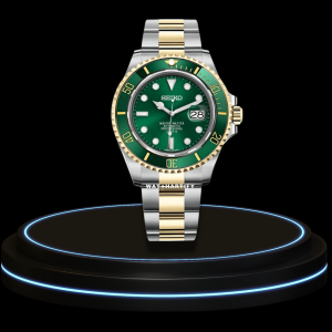 40 e9bdc1f9 db0e 423d 98a7 8aede517e792 SEIKO Mod Submariner Collection Green Dial Green Gold Bezel NH35 Movement Silver Gold Stainless Steel Strap