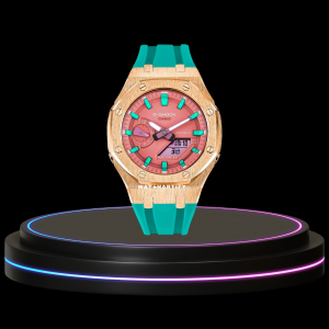 41 1225ab87 2b72 43a1 bd1b 17d83dac8ddd G-SHOCK Casio GA2100 | Rose Gold Series Salmon Dial Tiffany Blue Marker | Tiffany Blue Rubber