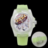 41 445892ef 4d5d 451d a375 2f70afdf38ae Watchartify Series Cartoon Face 40MM NH35 Automatic Movement Luminous Transparent Light Green Rubber
