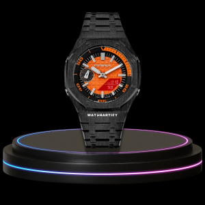 41 4ba3ee32 8139 4745 9ee1 38b26b97cec6 G-SHOCK Casio GA2100 | OFFSHORE Series Carbon Fiber Mod Sunset Dark Dial |Midnight Black Stainless Steel Strap