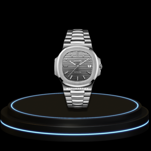 SEIKO Nautilus Mod Collection Deep Grey Dial NH35 Movement Silver Stainless Steel Strap