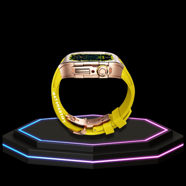42 809af398 1ff9 4c3d 9ee2 b7a3e3132b4b Apple Watch Case 44MM - TITAN Series Rose Gold Titanium | Yellow Rubber