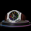43 80300cd9 5a60 4e4e bf1f ab75ef981f04 G-SHOCK Casio GA2100 | Sport Silver Series Midnight Black Dial Rainbow Marker | Brown Leather