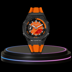 43 901d954e 392e 4e0a 9f83 48a2485be60c G-SHOCK Casio GA2100 | OFFSHORE Series Midnight Mod Orange Dark Dial | Sunset Orange Rubber