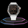 Apple Watch Ultra Case 49MM - CRYSTAL Pro Rose Gold Series Obsidian | Crystal Frost Rubber