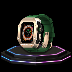 44 4042c460 e8a9 4dae b426 2e4e10f21474 Apple Watch Ultra Case 49MM - Pro Series Captain Golden | Forest Green Rubber