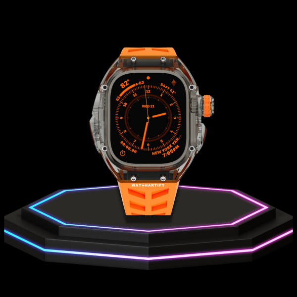 44 bc8b6c93 4782 4525 a502 9539ddbe9a25 Apple Watch Ultra Case 49MM - ICE Pro Series Dark Crystal | Fluorescent Sunset Rubber