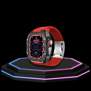44 cc9b2fa7 fa3d 4021 91ec 6f0264628c97 Apple Watch Ultra Case 49MM - TITAN Pro Series Luxury OYAMA Titan | Scarlet Red Rubber