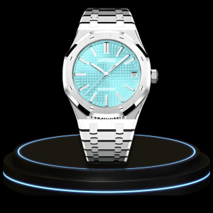 45 7f4306e6 7483 494f a1e3 f43f09b284a0 SEIKO Mod Royal Oak Collection Tiffany Blue Dial NH35 Movement Silver Stainless Steel Strap