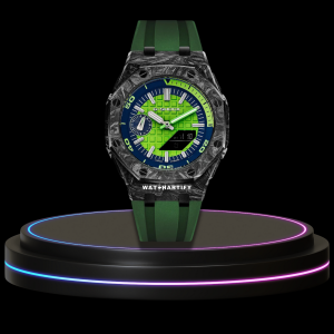 45 c47e719c 89ec 496e be69 d7c23d4bbdca G-SHOCK Casio GA2100 | OFFSHORE Series Carbon Fiber Mod Green Dial | Lime Green Rubber