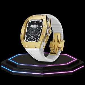 46 0feeb48c fded 4c70 adee 3086ab1a27ae Apple Watch Case 44MM - Concept Gold Series Champagne | Snow White Rubber