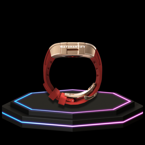 46 c5e97052 c51c 4a34 824b 011d66ad4dbe 1 Apple Watch Case 45MM - TITAN Series Royal Rose Gold Titanium | Red Rubber