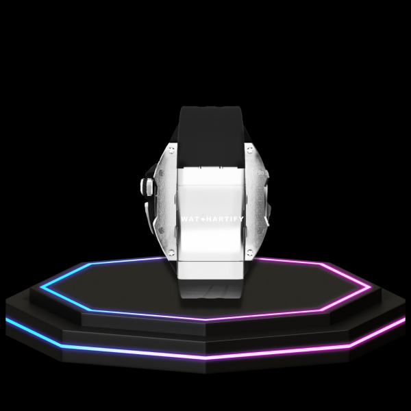 46 cead26bc 8eac 46e5 82d7 240f07209bbd Apple Watch Ultra Case 49MM - TITAN Pro Series Silver Titan | Midnight Rubber