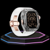 Apple Watch Ultra Case 49MM - CRYSTAL Pro Rose Gold Series Obsidian | Crystal Frost Rubber