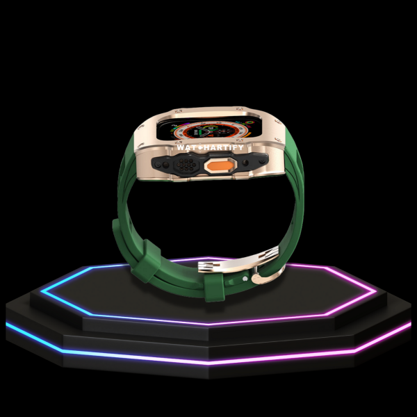 48 cb1ab81c 1df9 419a 980e 8e257be6632a Apple Watch Ultra Case 49MM - Pro Series Captain Golden | Forest Green Rubber