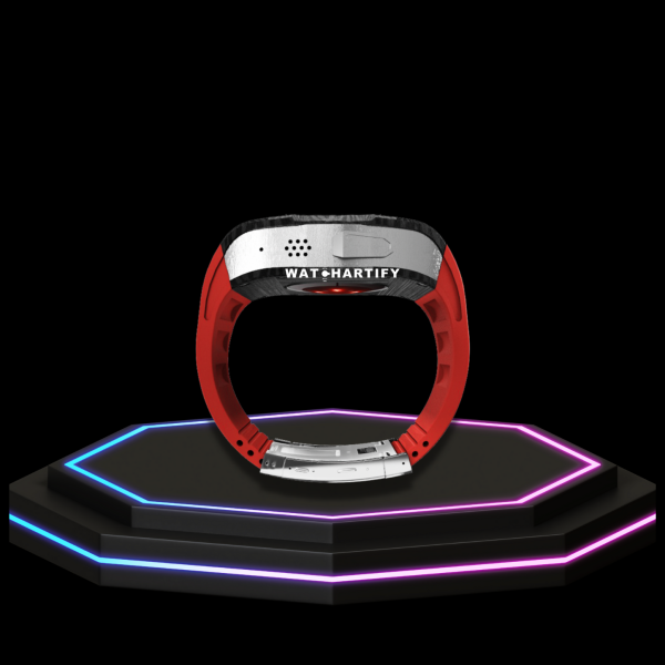 48 d3303bc3 4dc1 4c82 b264 c95fa2e913e9 Apple Watch Ultra Case 49MM - TITAN Pro Series Luxury OYAMA Titan | Scarlet Red Rubber