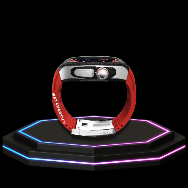 49 1cfe5e59 ba7f 4a10 9fe5 403c1d1888dc Apple Watch Ultra Case 49MM - TITAN Pro Series Luxury OYAMA Titan | Scarlet Red Rubber