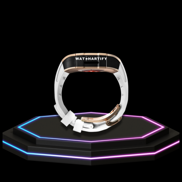 4 0f22723b f83d 4562 9117 41273cabcf34 Apple Watch Case 44MM - TITAN Series Rose Gold Dark Titanium | Snow White Rubber