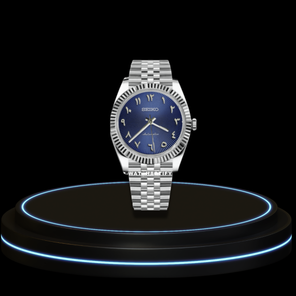 4 54a86f3b 41f3 49fc 9eed 33b23a8165a5 SEIKO Mod Datejust Collection Deep Blue Dial NH35 Automatic Movement Silver Stainless Steel Strap