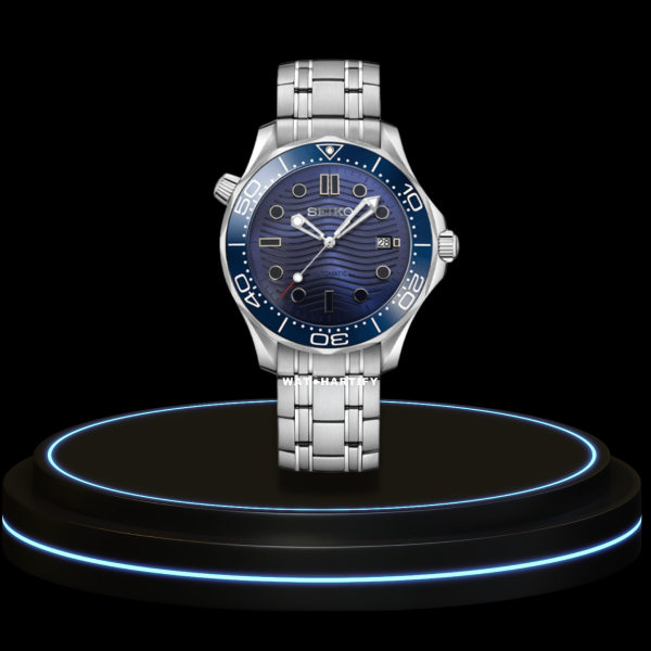 4 7c90c579 c9be 4574 a7b7 ff3cc4bb9a0b SEIKO Mod Speedmaster Collection Sea Blue Dial NH35 Movement Silver Stainless Steel Strap