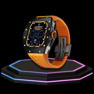 Apple Watch Case 45MM - CONCEPT ONYX Series Black Panther | Sunset Rubber