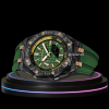G-SHOCK Casio GA2100 | OFFSHORE Series Carbon Fiber Mod Green Rose Gold Dial | Green Rubber