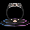 Apple Watch Ultra Case 49MM - CRYSTAL Pro Rose Gold Series Obsidian | Midnight Black Rubber