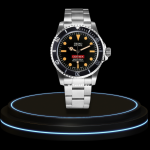 51 a5e615ac df23 405f 818b 0c4dd3d5736c SEIKO Mod Submariner Collection Midnight Black Comex Dial Dark Bezel NH35 Movement Silver Stainless Steel Strap