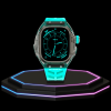 51 e25e998d dd77 4077 af6d 941a86e6ad63 Apple Watch Ultra Case 49MM - ICE Pro Series Dark Crystal | Fluorescent Tiffany Blue Rubber