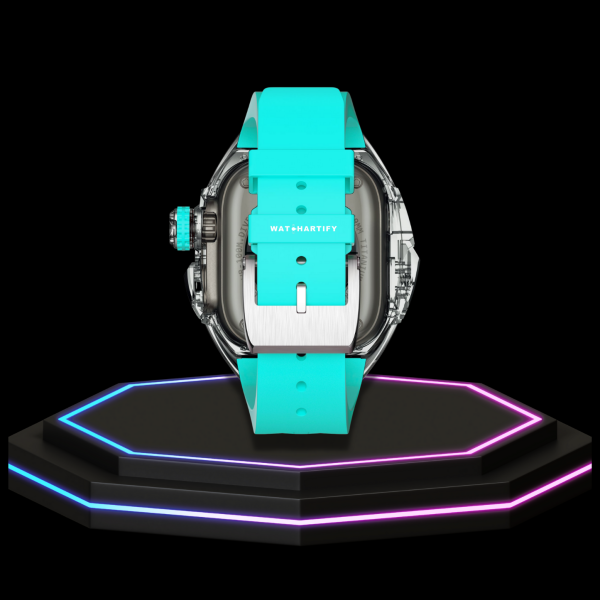 52 5eee6cb1 07db 485d 98fa 6731f70d2c80 Apple Watch Ultra Case 49MM - ICE Pro Series Dark Crystal | Fluorescent Tiffany Blue Rubber