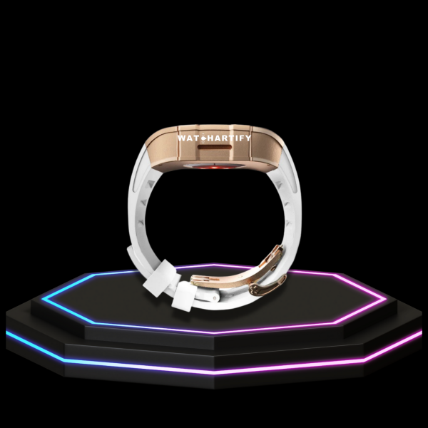 53 4e85a541 8a8f 4003 9a85 c26710f0de71 Apple Watch Case 44MM - TITAN Series Rose Gold Titanium | Snow White Rubber