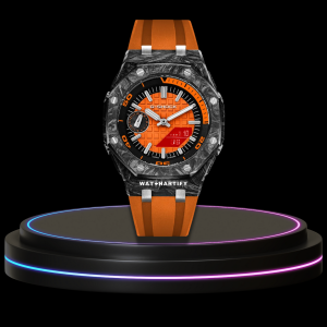 53 de20de3f a734 46e0 ad0e c515c7c6117e G-SHOCK Casio GA2100 | OFFSHORE Series Carbon Fiber Mod Sunset Orange Dark Dial | Sunset Orange Rubber