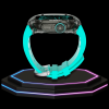 55 601ede76 ce07 4fda 80f0 9205a4f8a250 Apple Watch Ultra Case 49MM - ICE Pro Series Dark Crystal | Fluorescent Tiffany Blue Rubber