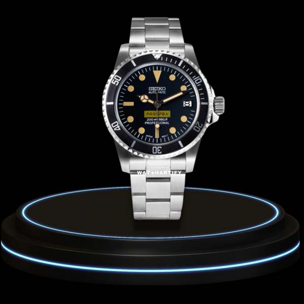 55 63e0bdb8 30fd 4959 abe4 4292e9181fb2 SEIKO Mod Submariner Collection Vintage Prospex Dial Dark Bezel NH35 Movement Silver Stainless Steel Strap