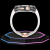 Apple Watch Ultra Case 49MM - CRYSTAL Pro Rose Gold Series Obsidian | Snow White Rubber