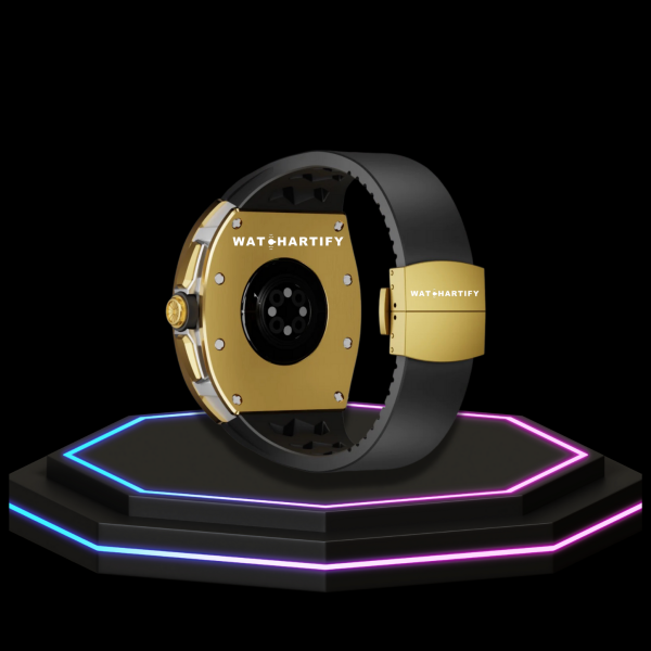 Apple Watch Case 45MM - CONCEPT GOLD Series Champagne | Midnight Rubber