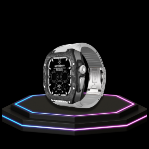 58 14ecc612 f986 476b bbba 1895738f396a Apple Watch Ultra Case 49MM - TITAN Pro Series Luxury OYAMA Titan | Snow White Rubber