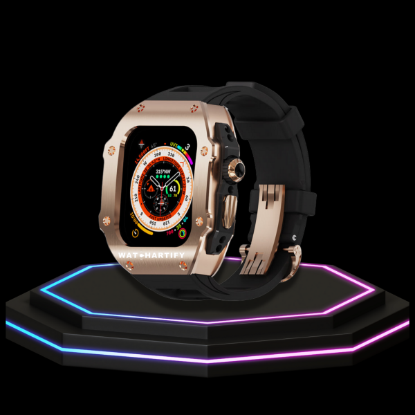 58 c29cec11 50e8 4ec6 8a50 84dcccc1bf2e Apple Watch Ultra Case 49MM - Pro Series Captain Golden | Midnight Black Rubber