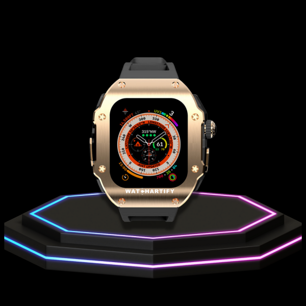 59 9a80ab20 9218 432d 98a3 0254c1b7c75d Apple Watch Ultra Case 49MM - Pro Series Captain Golden | Midnight Black Rubber