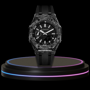 5 2f0a5cf3 35c8 46db 9695 c694a96692f6 G-SHOCK Casio GA2100 | OFFSHORE Series Carbon Fiber Mod Midnight Black Silver Dial | Dark Rubber