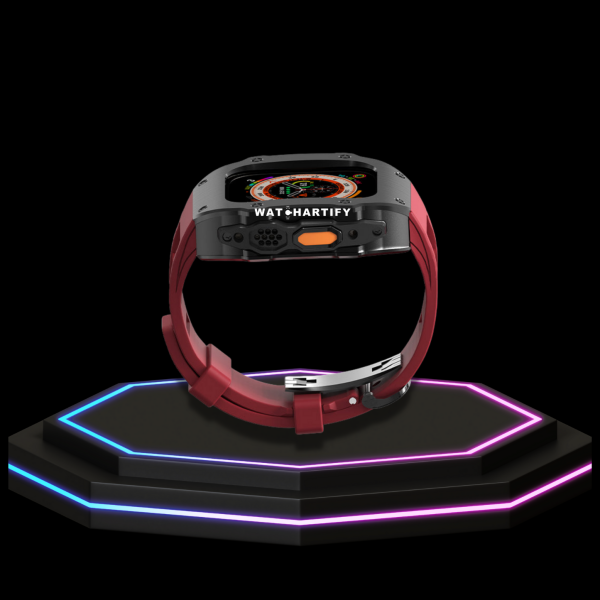 5 4b9c767a 6dfc 4cd7 b1b0 11209c08322e Apple Watch Ultra Case 49MM - Pro Series Captain Dark | Scarlet Red Rubber