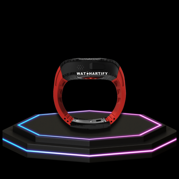 5 5c97d81c ae35 40fe 9772 a49879e58097 Apple Watch Ultra Case 49MM - TITAN Pro Series Luxury Dark Titan | Scarlet Red Rubber