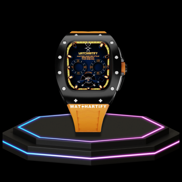 Apple Watch Case 44MM - CONCEPT ONYX Series Black Panther | Sunset Rubber