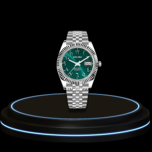 5 92fc8527 4ec5 4515 b25f 9a7c4b1a321f SEIKO Mod Datejust Collection Green Dial NH35 Automatic Movement Silver Stainless Steel Strap