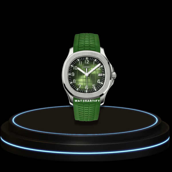 5 a8557ddd eb06 449d 9796 2a2f0479a057 SEIKO Aquanaut Mod Collection Lotus Green Dial NH35 Movement Green Strap